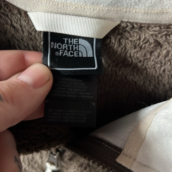 The North Face Womens Deep Pile Full Zip Fleece Sweater Jacket Brown Medium - Picture 2 of 5
